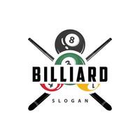 billard logo minimaliste conception Balle et bâton symbole illustration modèle vecteur