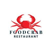 Facile Crabe logo conception vecteur rétro ancien Fruit de mer restaurant mer Crabe agriculture modèle