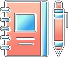 icône de vecteur de carnet de croquis