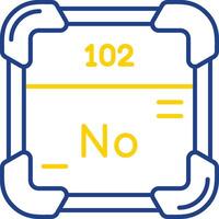 nobelium ligne deux Couleur icône vecteur