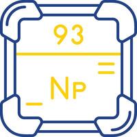 neptunium ligne deux Couleur icône vecteur