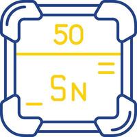 étain ligne deux Couleur icône vecteur