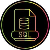 sql ligne pente dû Couleur icône vecteur