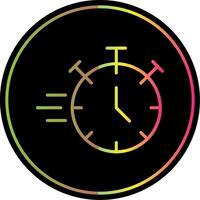 chronomètre ligne pente dû Couleur icône vecteur