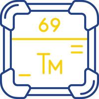 thulium ligne deux Couleur icône vecteur