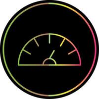 compteur de vitesse ligne pente dû Couleur icône vecteur