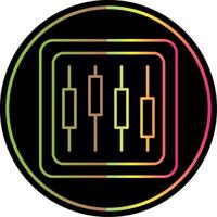 diagramme ligne pente dû Couleur icône vecteur