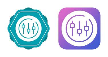 la musique égaliseur cercle vecteur icône