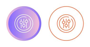l'audio égaliseur cercle vecteur icône