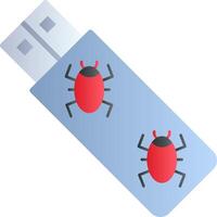 virus clé USB vecteur icône