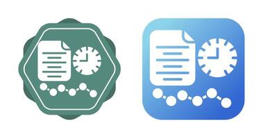 temps séries une analyse vecteur icône