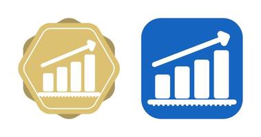 graphique en augmentant vecteur icône