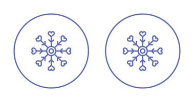 l'amour flocon de neige vecteur icône