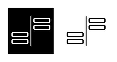 horizontal alignement vecteur icône