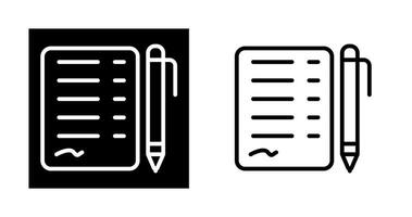 document signé vecteur icône