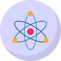 atome plat bulle icône vecteur