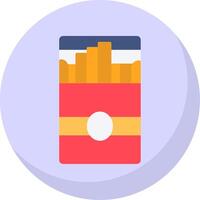 cigarette pack plat bulle icône vecteur