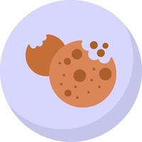 biscuits plat bulle icône vecteur