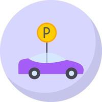 parking plat bulle icône vecteur