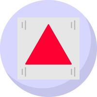 Triangle plat bulle icône vecteur