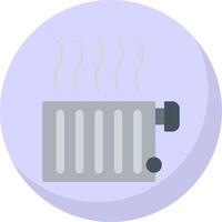 radiateur plat bulle icône vecteur