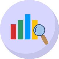 Les données analytique plat bulle icône vecteur