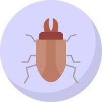 scarabée plat bulle icône vecteur