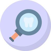 dentaire vérification plat bulle icône vecteur
