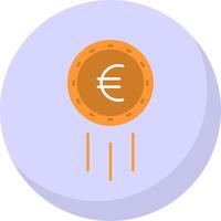 euro signe plat bulle icône vecteur