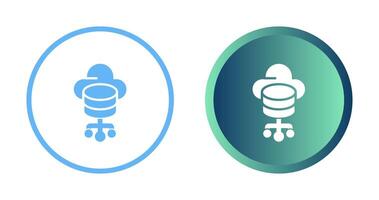 icône de vecteur de stockage en nuage