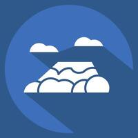 icône monter Kilimandjaro. en relation à Kenya symbole. longue ombre style. Facile conception modifiable. Facile illustration vecteur