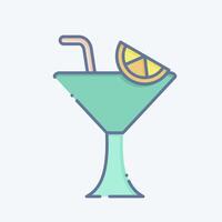 icône Cosmopolite. en relation à cocktails, boisson symbole. griffonnage style. Facile conception modifiable. Facile illustration vecteur