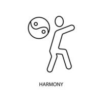harmonie concept ligne icône. Facile élément illustration.harmonie concept contour symbole de signe. vecteur