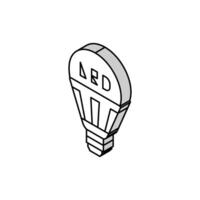 LED éclairage énergie isométrique icône vecteur illustration