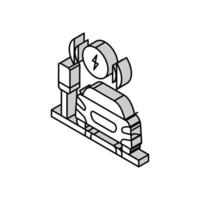 sans fil mise en charge électrique isométrique icône vecteur illustration