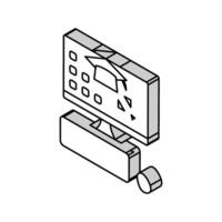 ordinateur compétences primaire école isométrique icône vecteur illustration