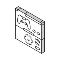 mises à jour Jeu développement isométrique icône vecteur illustration
