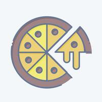 icône Pizza. en relation à vite nourriture symbole. griffonnage style. Facile conception modifiable. Facile illustration vecteur