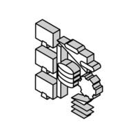 continu l'intégration Logiciel isométrique icône vecteur illustration