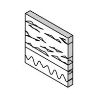 très sec peau isométrique icône vecteur illustration