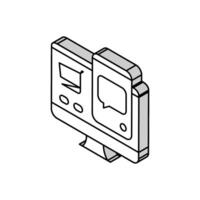 Ventes bavarder soutien isométrique icône vecteur illustration