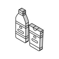 Ayran Lait produit laitier isométrique icône vecteur illustration