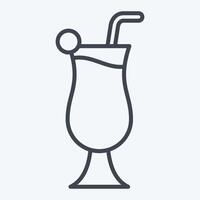 icône cocktail 4. en relation à cocktails, boisson symbole. ligne style. Facile conception modifiable. Facile illustration vecteur