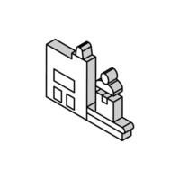 usine fabrication équipement isométrique icône vecteur illustration
