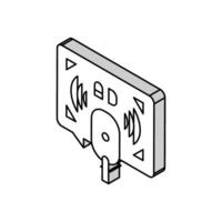 La publicité sur radio isométrique icône vecteur illustration