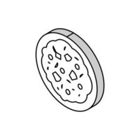 bouillie flocons d'avoine dans bol isométrique icône vecteur illustration