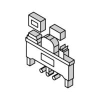 prof travail endroit isométrique icône vecteur illustration