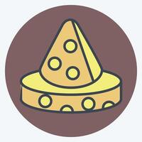 icône fromage. en relation à pique-nique symbole. Couleur camarade style. Facile conception modifiable. Facile illustration vecteur