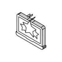 évaluation sur portable isométrique icône vecteur illustration