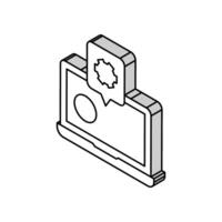 portable réparation isométrique icône vecteur illustration